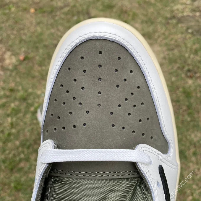 Travis Scott x Air Jordan 1 Low Golf Black White Green Reverse DM7866-200