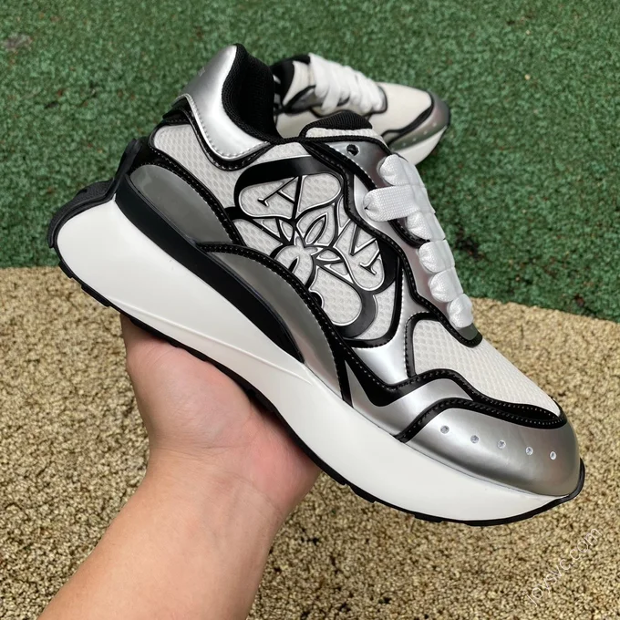 Alexander McQueen Sprint Runner Silver White