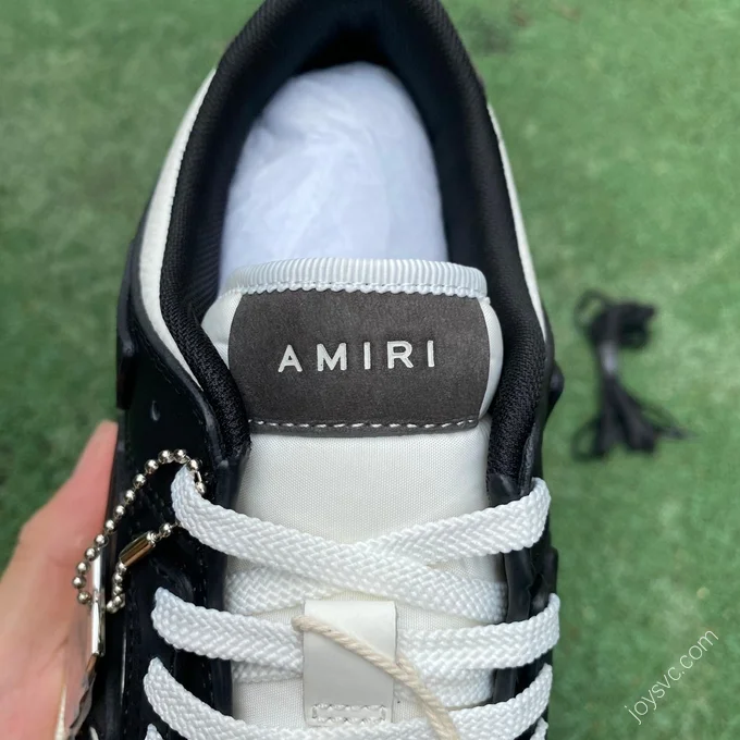 Amiri Skel-Top Low Black White