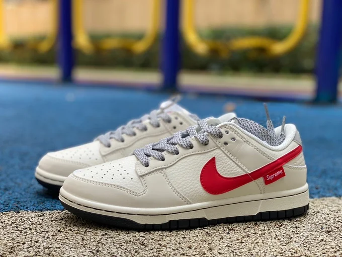 Nike Dunk Low x Supreme White Red DQ1098-333