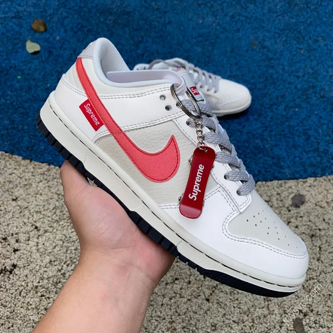 Nike Dunk Low x Supreme White Red DQ1098-333