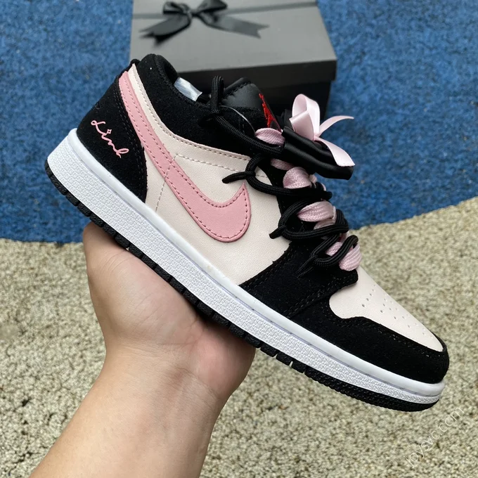 Air Jordan 1 Low Black Pink Sneakers DX4374-008