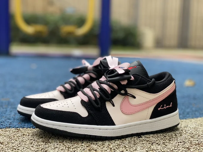 Air Jordan 1 Low Black Pink Sneakers DX4374-008