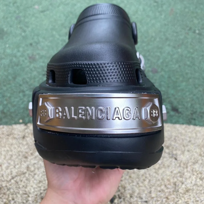 Balenciaga Clogs Silver Black