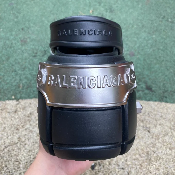 Balenciaga Clogs Silver Black