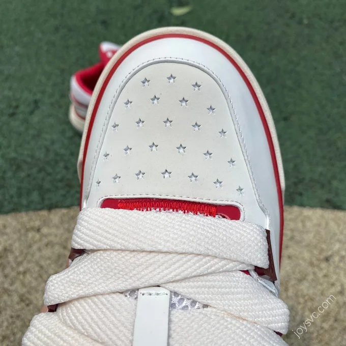 AMIRI MA-1 White Red Leather Low Top