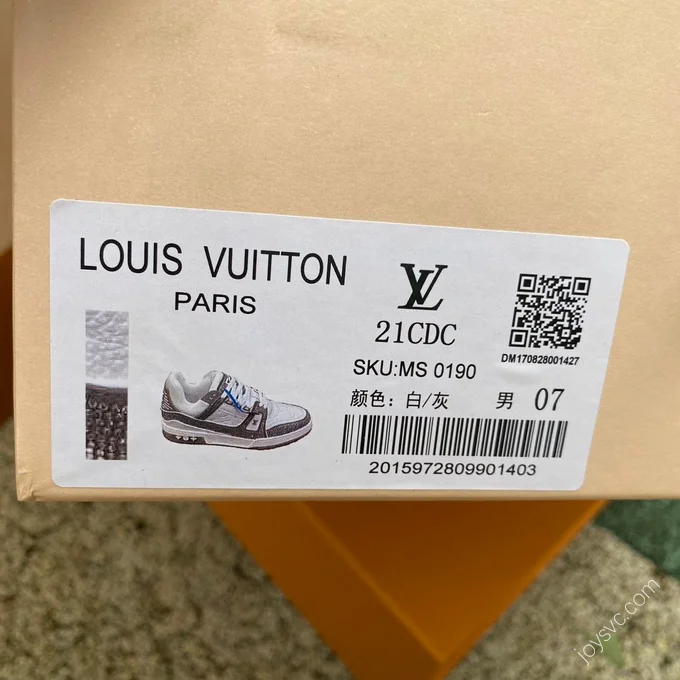 LOUIS VUITTON Trainer White Grey