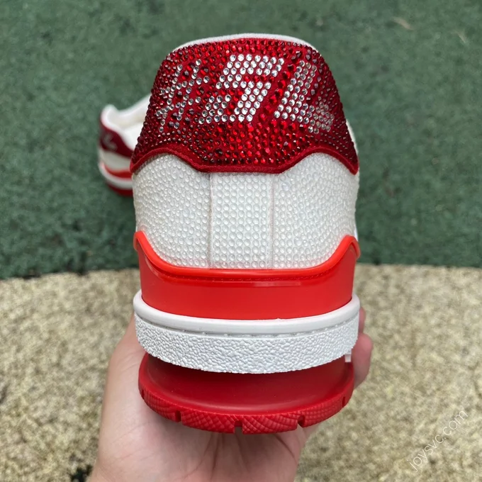 LOUIS VUITTON Trainer White Red