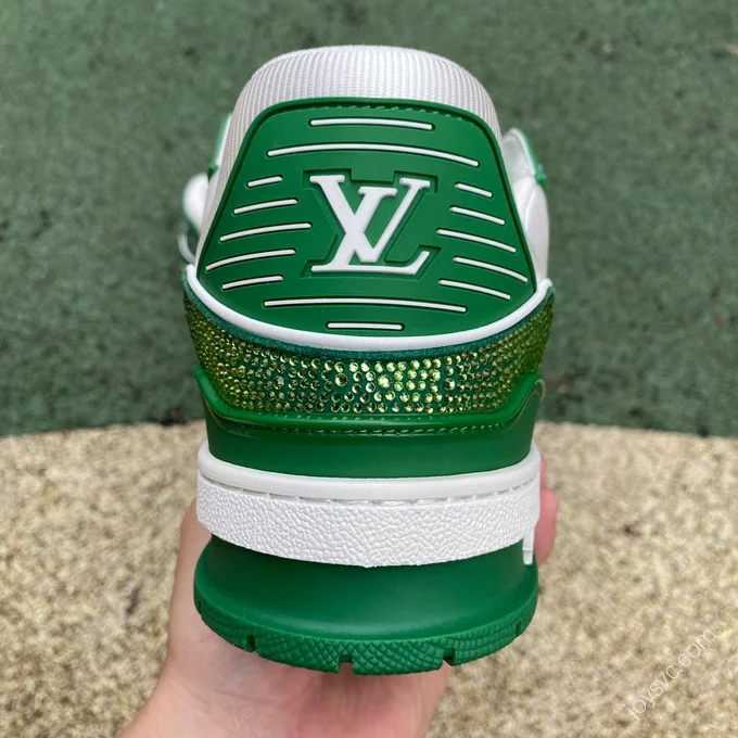 LOUIS VUITTON Trainer White Green