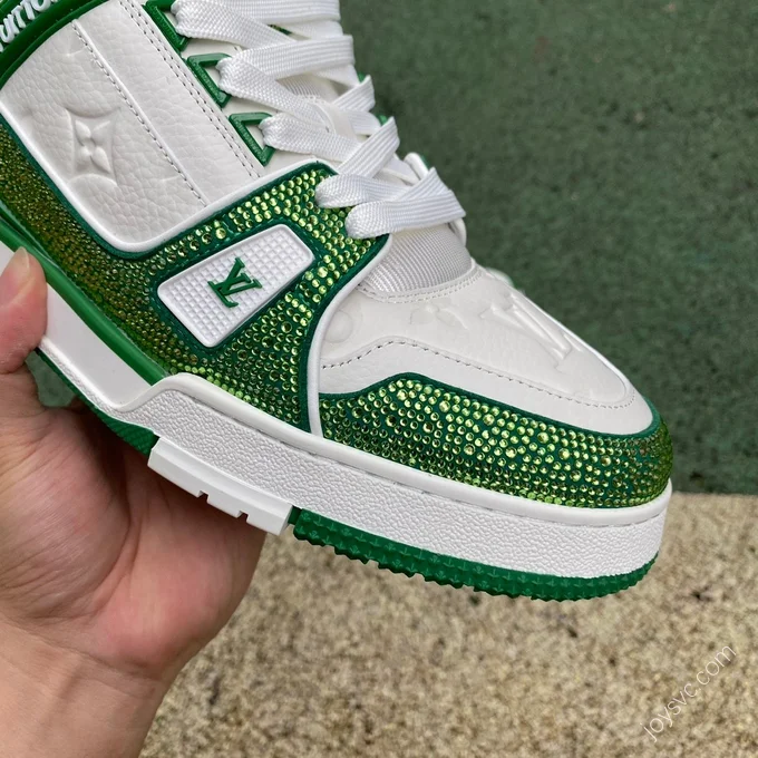 LOUIS VUITTON Trainer White Green