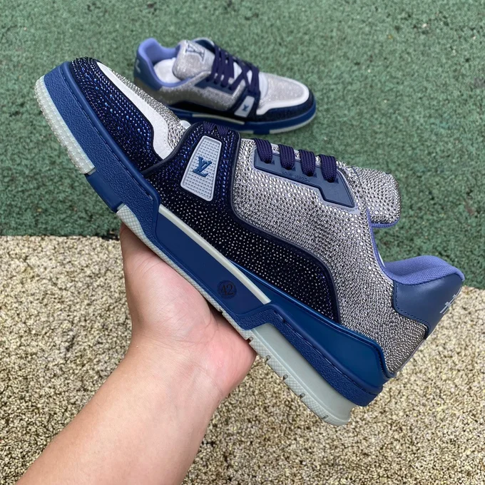 LOUIS VUITTON Trainer Black Grey Blue