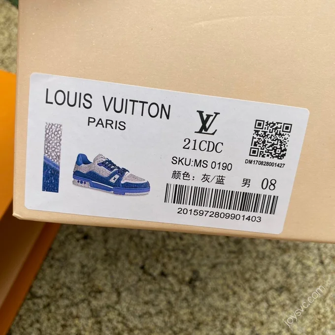 LOUIS VUITTON Trainer Black Grey Blue