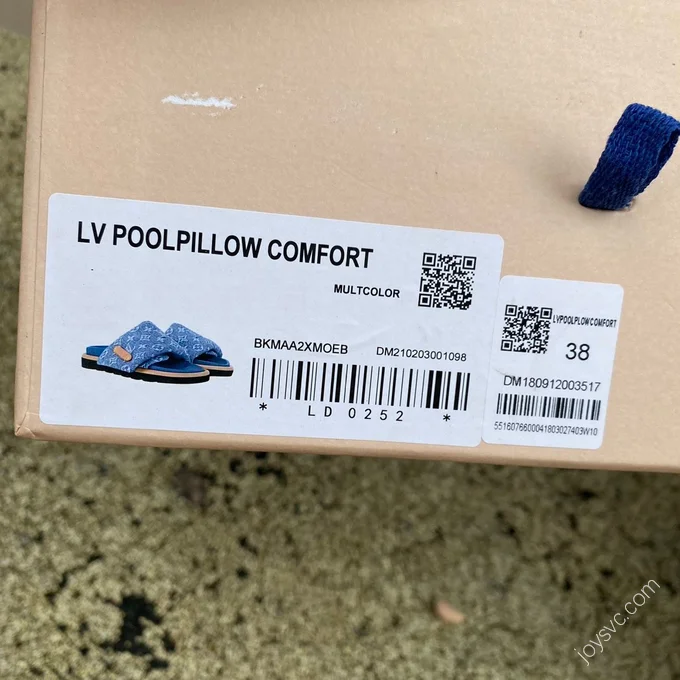 LOUIS VUITTON Slides Blue Denim