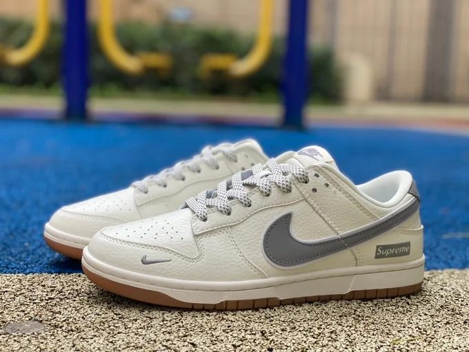 Nike Dunk Low x Supreme White Grey Gum XH0923-338