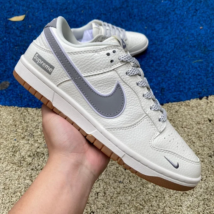 Nike Dunk Low x Supreme White Grey Gum XH0923-338