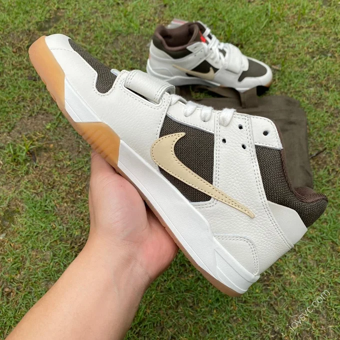Travis Scott x Jordan Cut The Check White Black Brown FZ8117-100