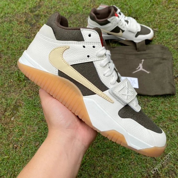 Travis Scott x Jordan Cut The Check White Black Brown FZ8117-100