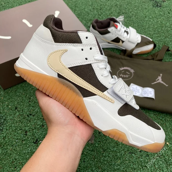 Travis Scott x Jordan Cut The Check White Black Brown FZ8117-100