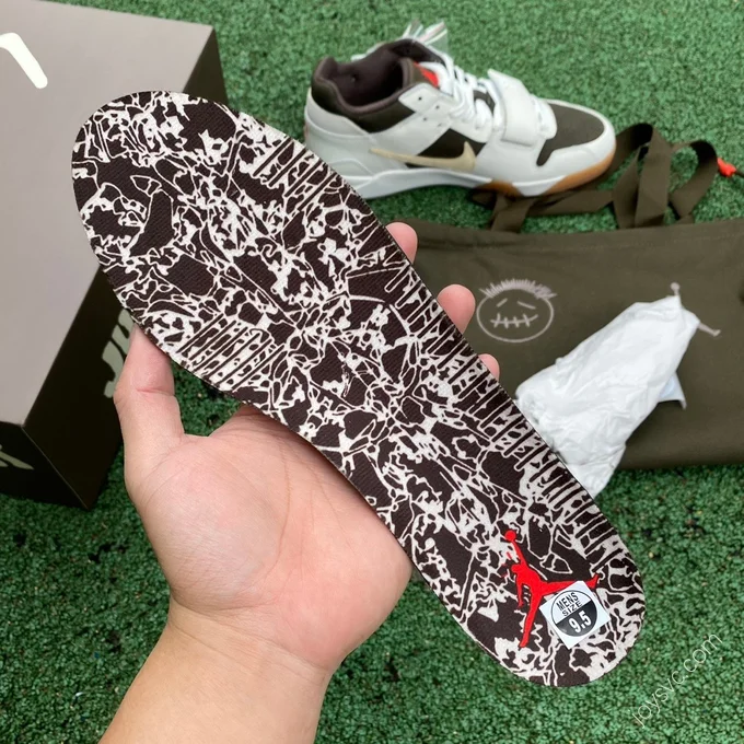 Travis Scott x Jordan Cut The Check White Black Brown FZ8117-100