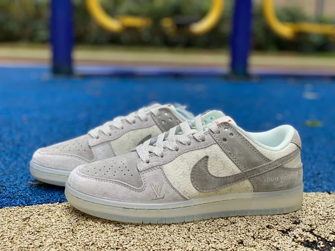 Nike Dunk x Louis Vuitton White Grey Suede CR8033-503