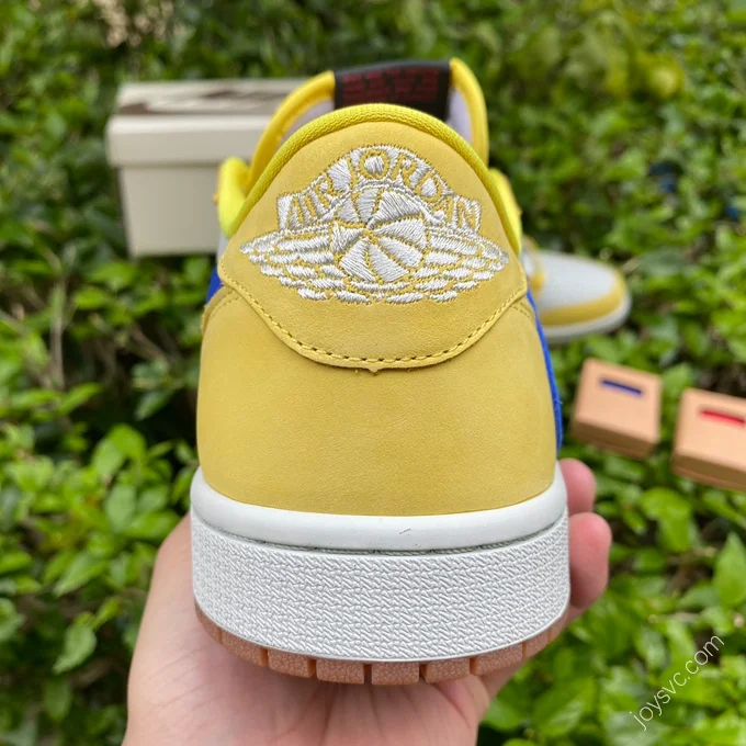 Travis Scott x Air Jordan 1 Low Canary White Yellow Blue DG 2.0 D