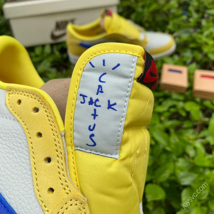 Travis Scott x Air Jordan 1 Low Canary White Yellow Blue DG 2.0 D