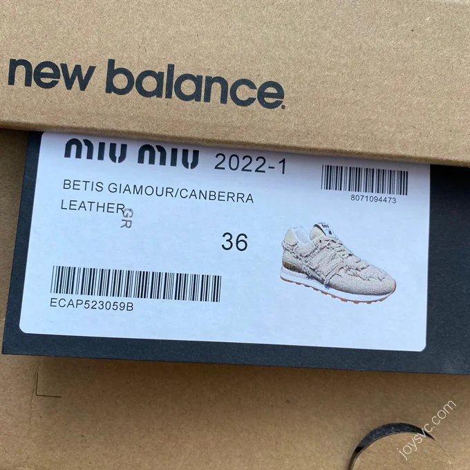 New Balance x MIU MIU 574 Beige