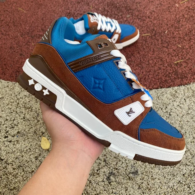 LOUIS VUITTON Trainer Blue Brown