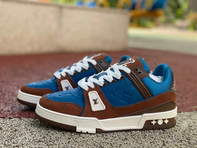 LOUIS VUITTON Trainer Blue Brown