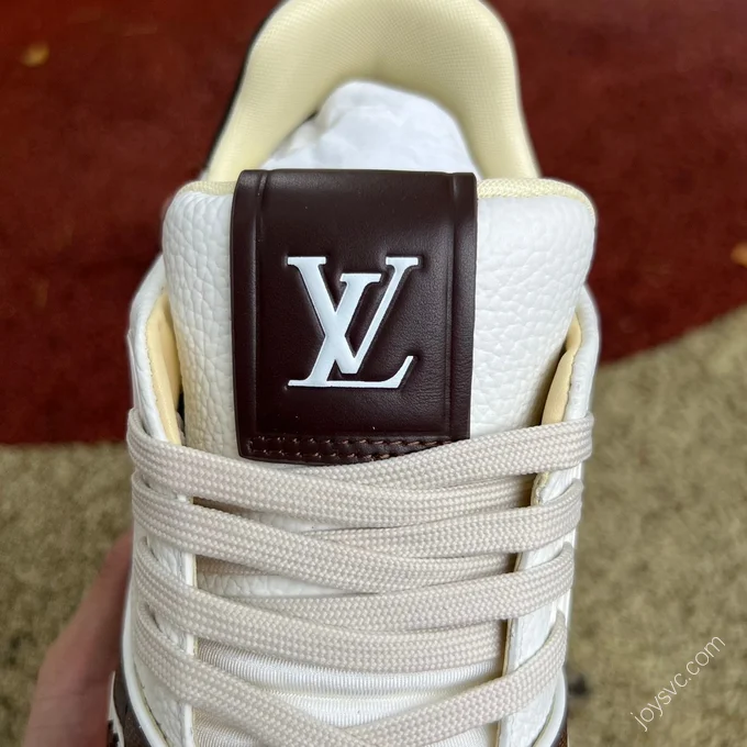 LOUIS VUITTON Trainer White Brown