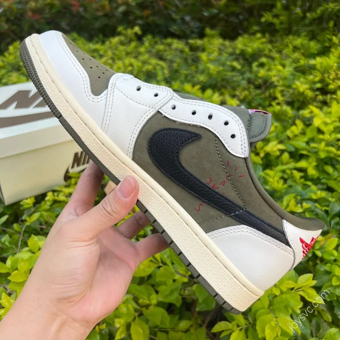 Travis Scott x Air Jordan 1 Low Black White Green Reverse T1 DM7866-