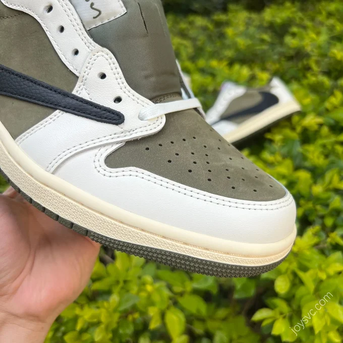 Travis Scott x Air Jordan 1 Low Black White Green Reverse T1 DM7866-