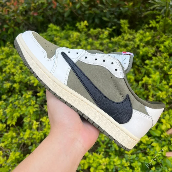 Travis Scott x Air Jordan 1 Low Black White Green Reverse T1 DM7866-