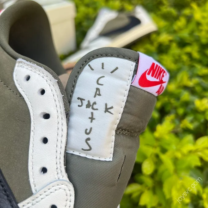 Travis Scott x Air Jordan 1 Low Black White Green Reverse T1 DM7866-