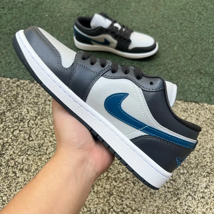 Air Jordan 1 Low Black Gray Blue DC0774-040