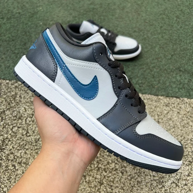 Air Jordan 1 Low Black Gray Blue DC0774-040