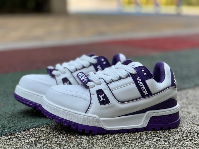 LOUIS VUITTON Trainer Maxi White Purple