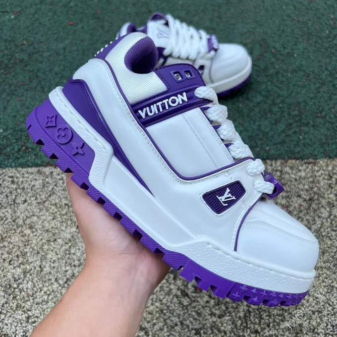 LOUIS VUITTON Trainer Maxi White Purple