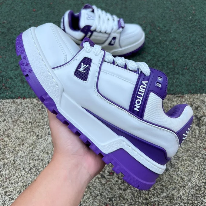 LOUIS VUITTON Trainer Maxi White Purple