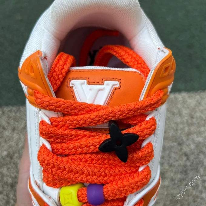 LOUIS VUITTON Trainer Maxi White Orange