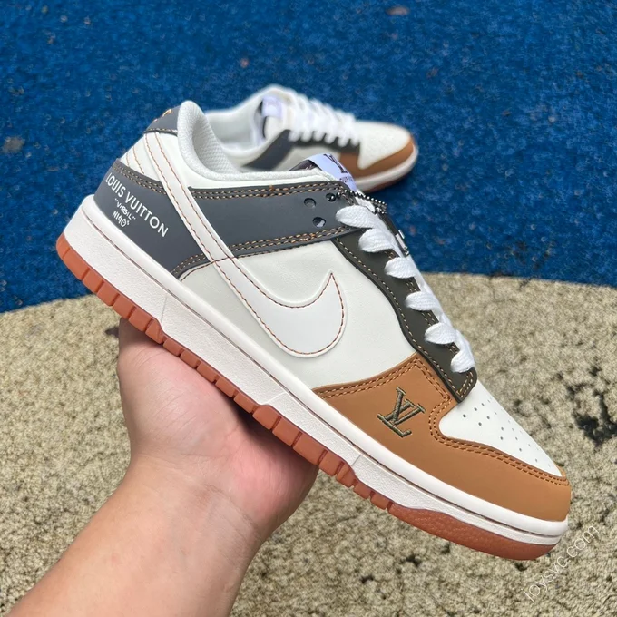 Nike Dunk x Louis Vuitton White Brown Grey DQ1098-356