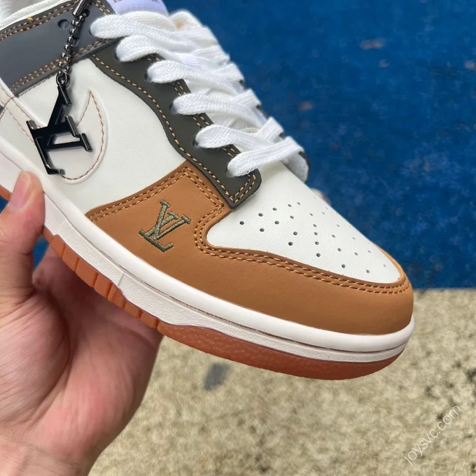 Nike Dunk x Louis Vuitton White Brown Grey DQ1098-356