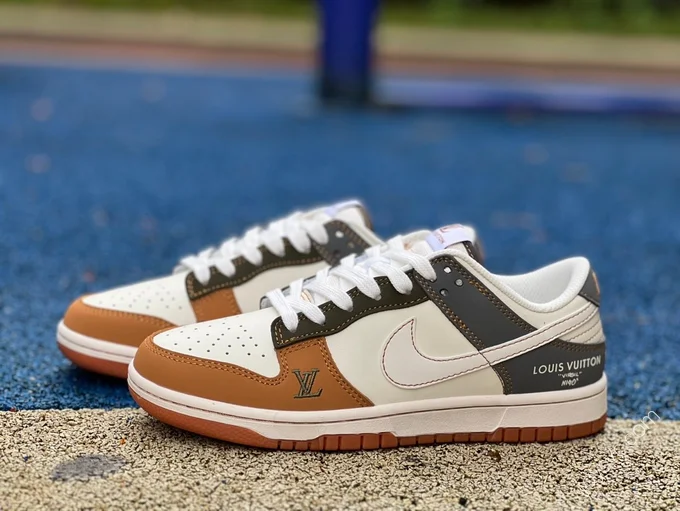 Nike Dunk x Louis Vuitton White Brown Grey DQ1098-356