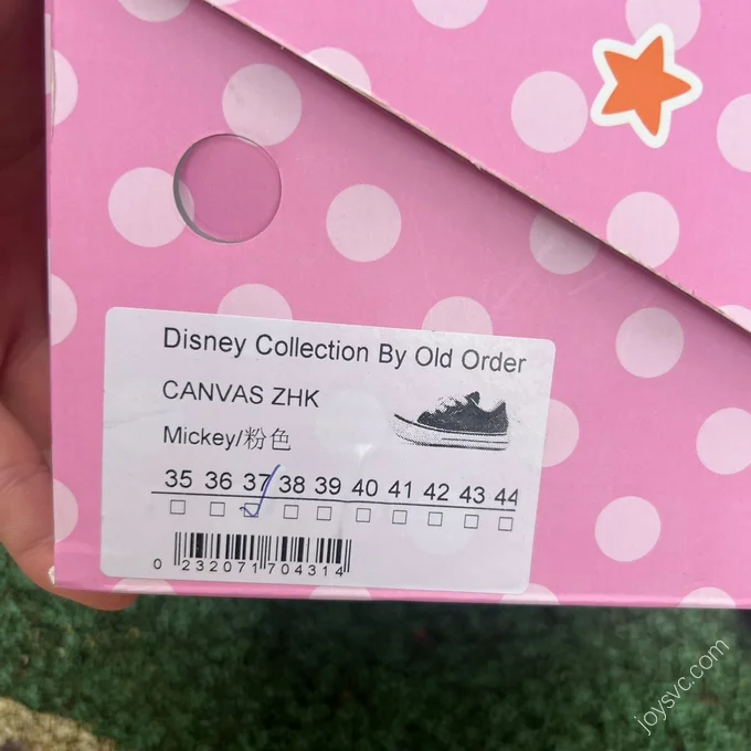 Disney x OLD ORDER x Converse Pink White