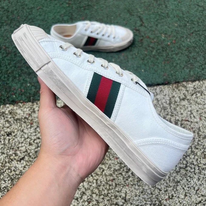 Gucci Canvas Shoes White