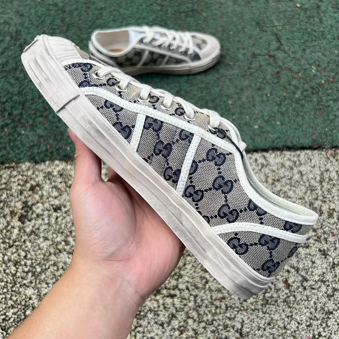 Gucci Canvas Shoes Grey