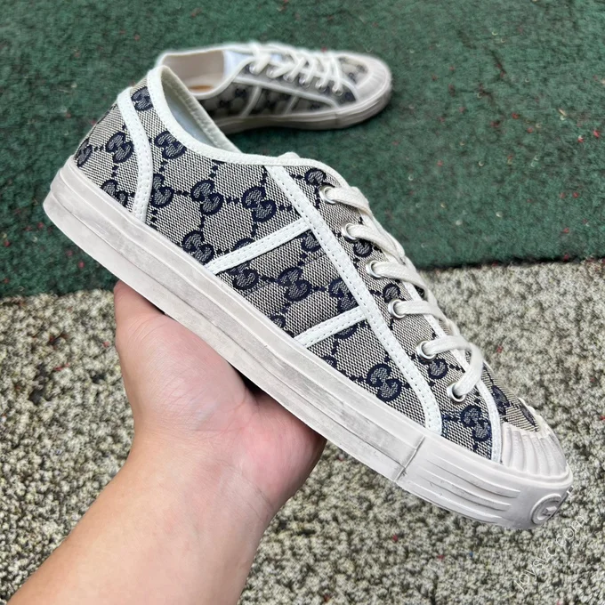 Gucci Canvas Shoes Grey