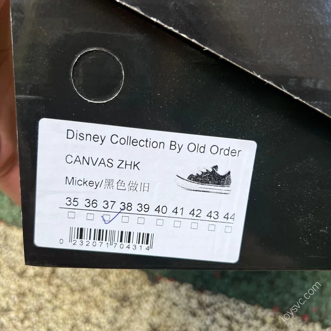 Disney x OLD ORDER x Converse Black White