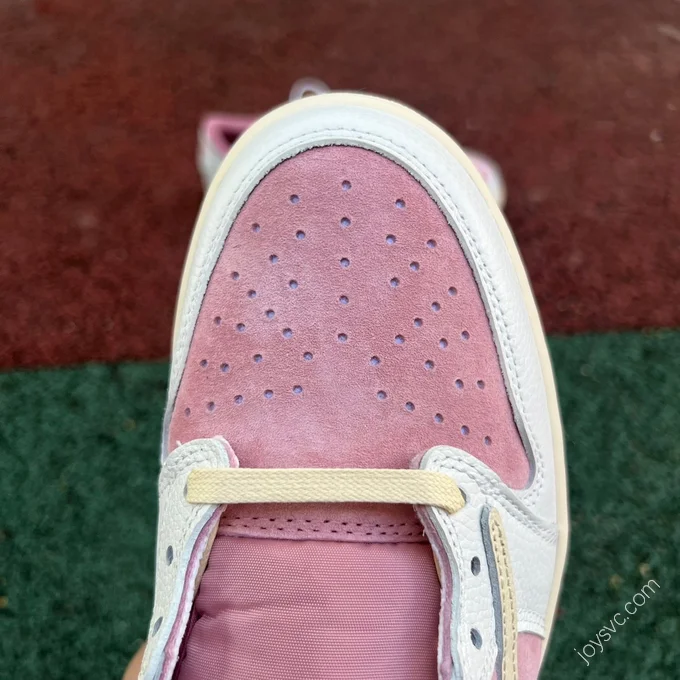 Travis Scott x Air Jordan 1 Low Pink White Sneakers DM7886-600