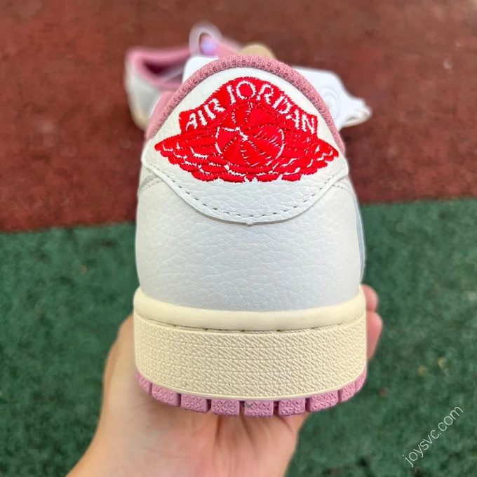 Travis Scott x Air Jordan 1 Low Pink White Sneakers DM7886-600